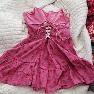 Free People pink floral tank